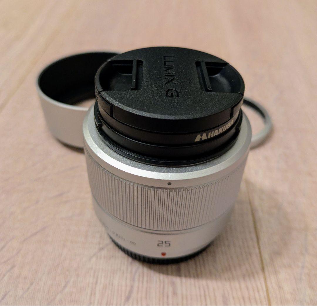 【極美品、おまけ付き】LUMIX G 25mm/F1.7 ASPH. シルバー