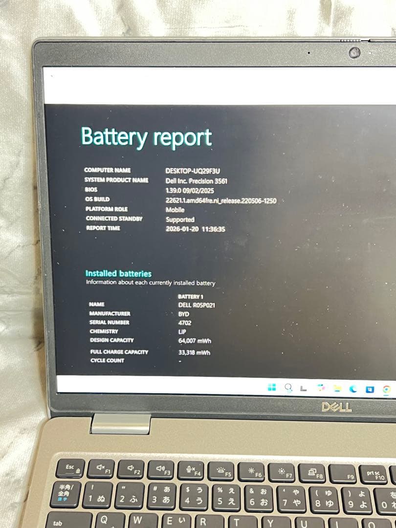 Windowsノート本体 DELL Precision 3561 XEON W-11855M T1200