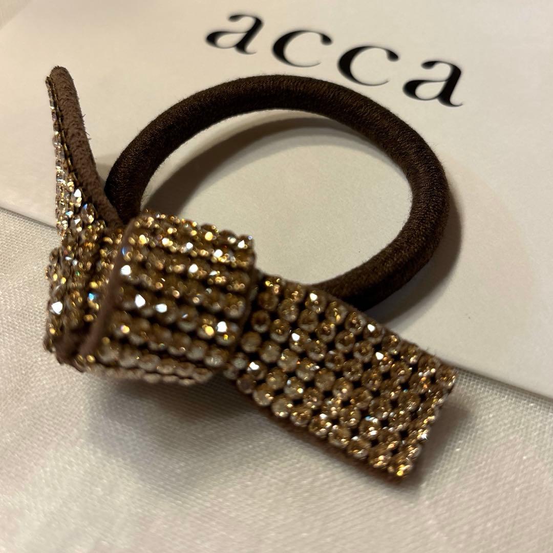 acca リボン型ヘアゴム【ゴム新品交換済】