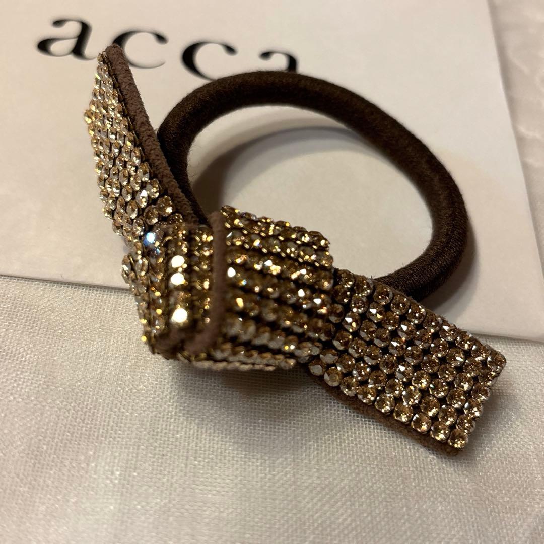 acca リボン型ヘアゴム【ゴム新品交換済】