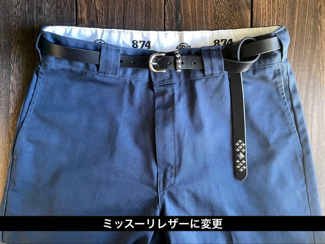 オーダー品　スタッズナローロングベルト　シルバー　ミッスーリ　サルカンスタッズ
