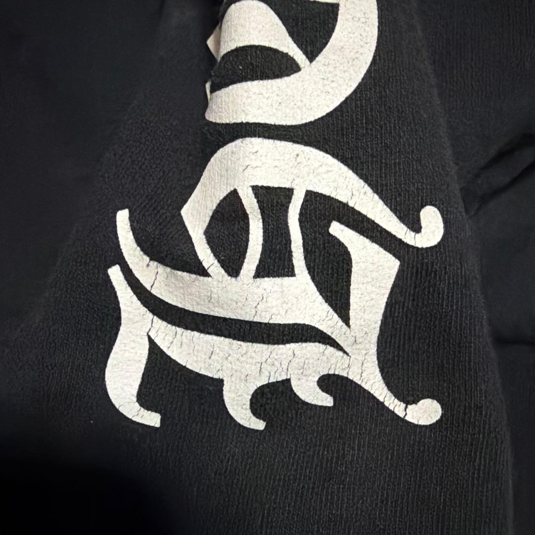 CHROME HEARTS バーティカル　ロゴ　パーカー　スウェット　L クロス