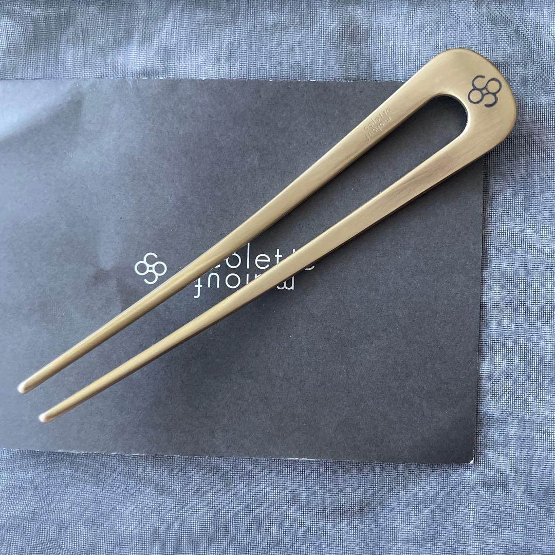 colette malouf コレットマルーフ メタル 艶消ゴールド ヘアピン