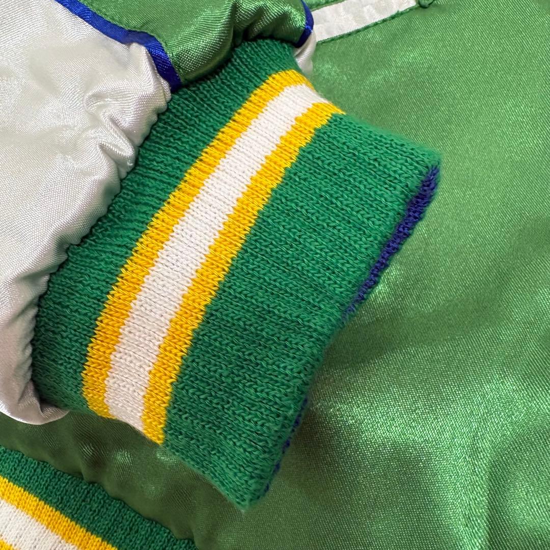 美品　橋本商会　牡鹿　リバーシブルスカジャン　鷹　龍　沖縄　グリーン×ブルー