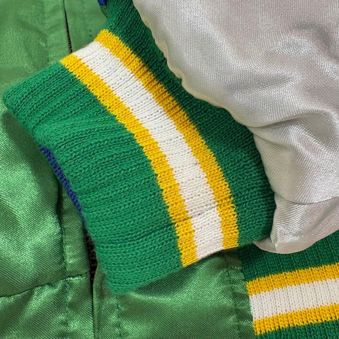 美品　橋本商会　牡鹿　リバーシブルスカジャン　鷹　龍　沖縄　グリーン×ブルー