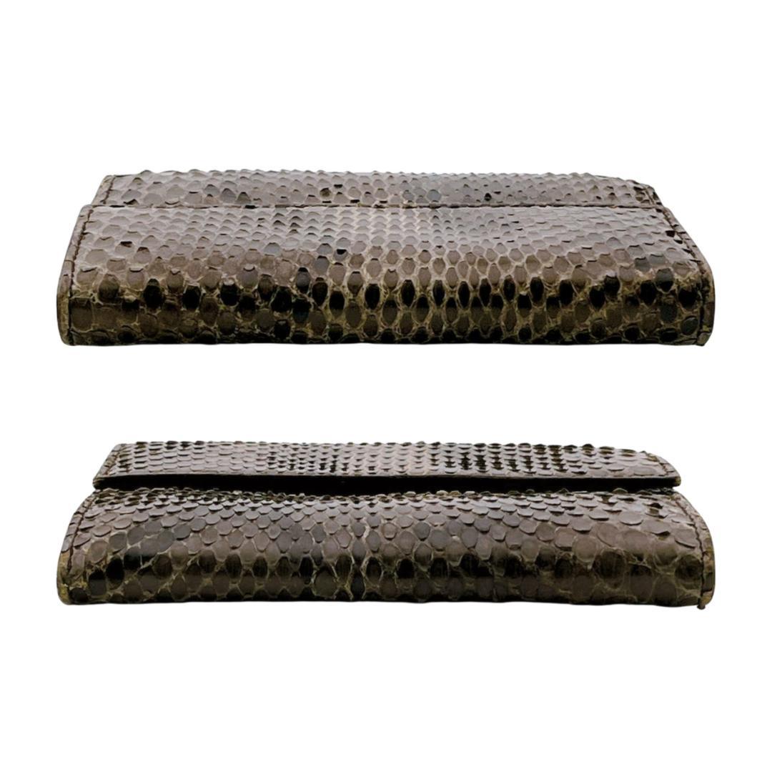 PRADA プラダ パイソン ヘビ革 ケース グレー系 パース