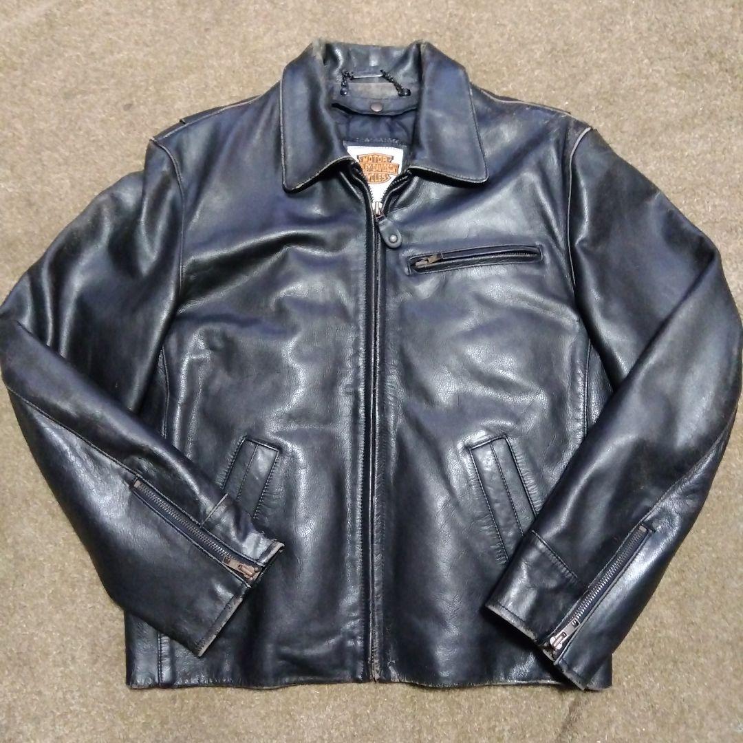 38inch ヴィンテージ ハーレーダビッドソン シングル ライダースジャケット