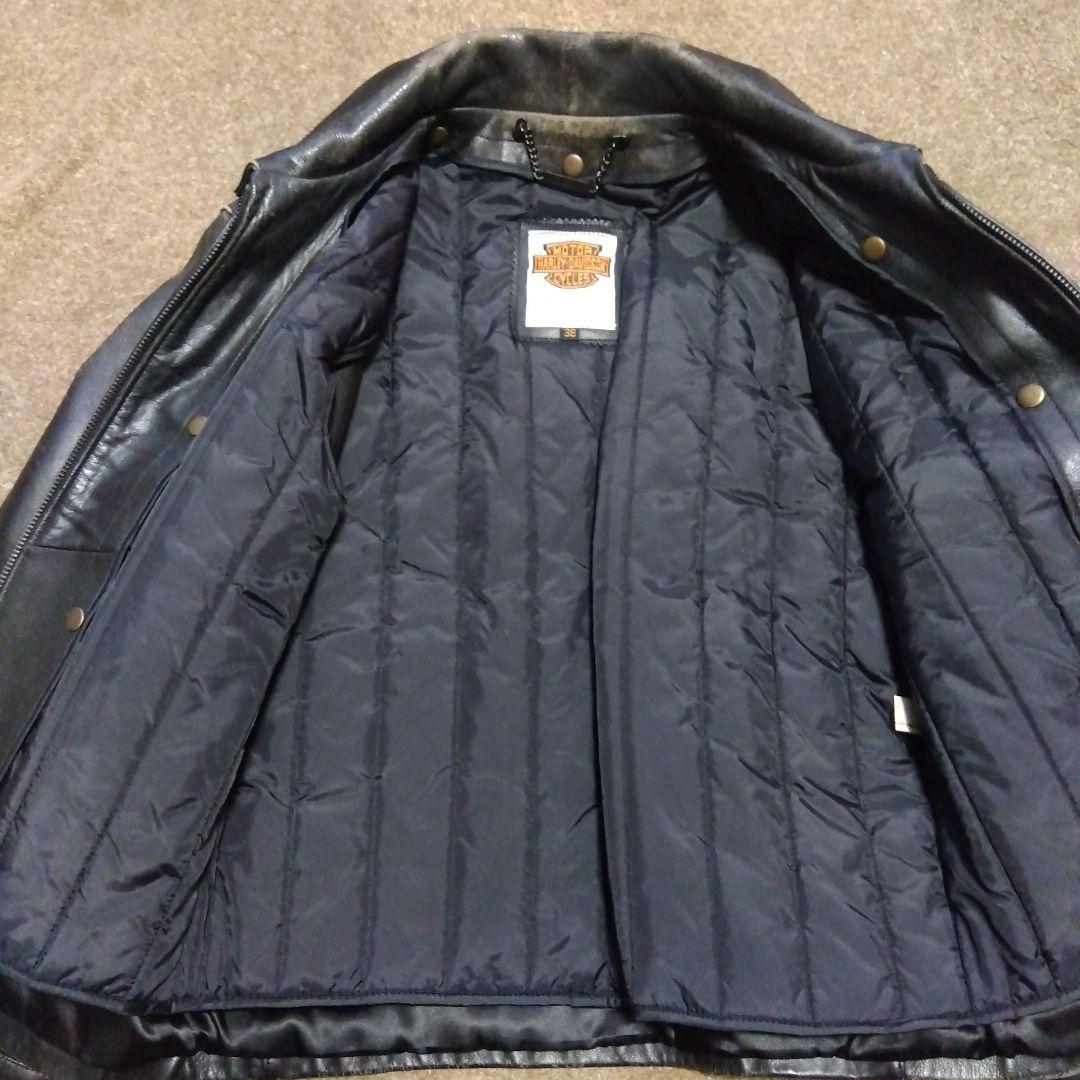 38inch ヴィンテージ ハーレーダビッドソン シングル ライダースジャケット