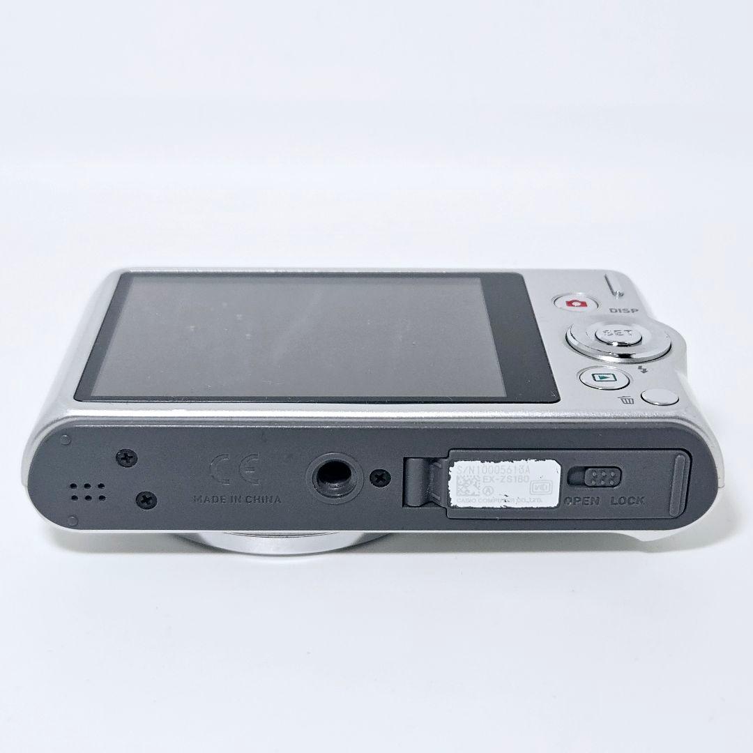 新品バッテリー 準美品 動作品 EXILIM EX-ZS180 シルバー カメラ