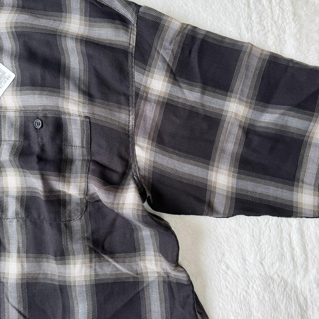 24AW SLOBE IENA ビエラチェックルーズシャツ ブラック