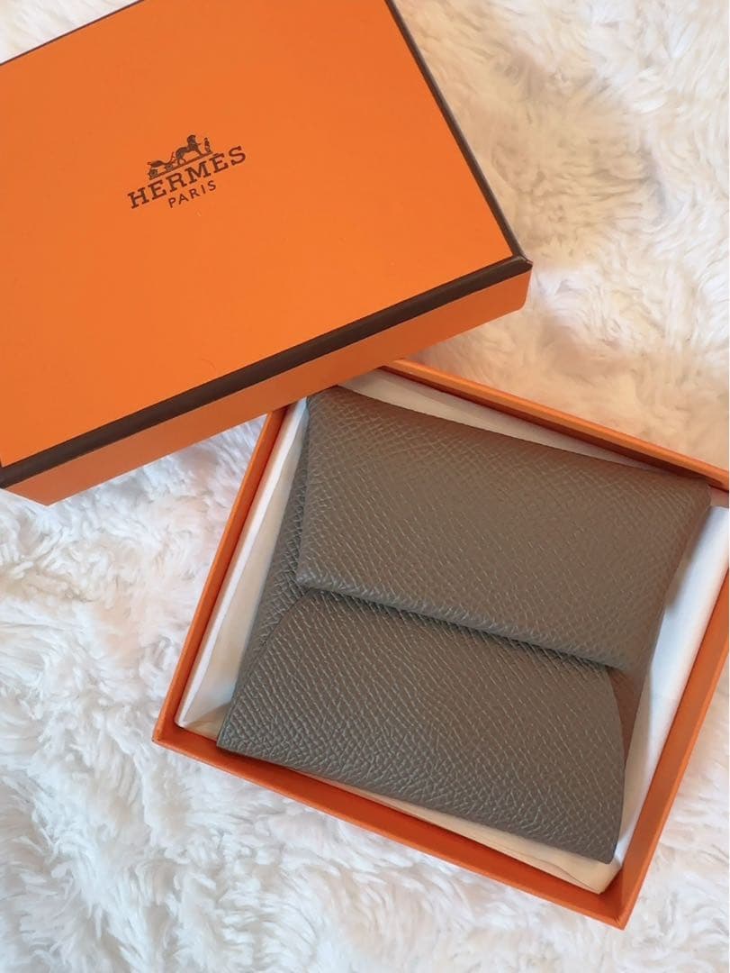 【新品未使用】Hermes エルメス バスティア ケース エトゥープ