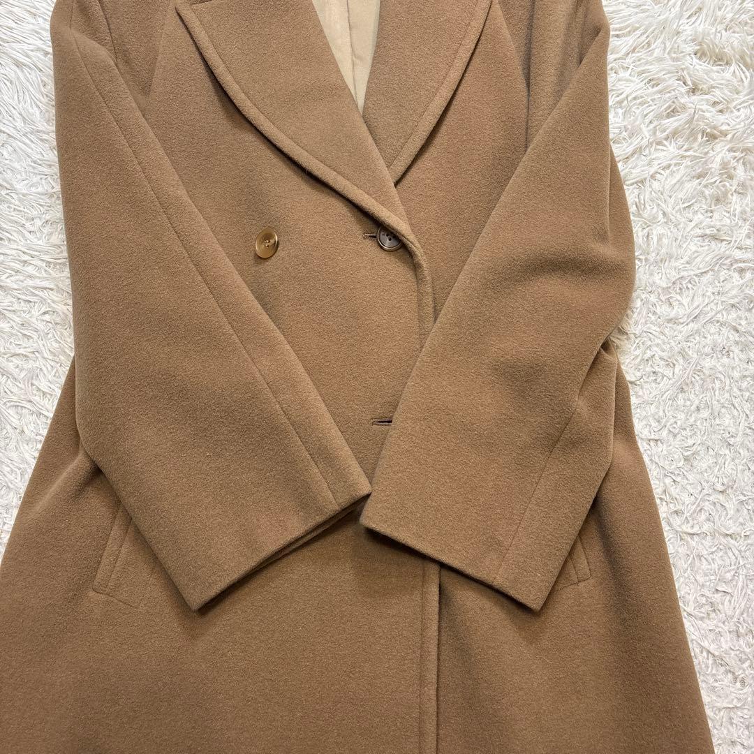 美品☆【アレグリ】イタリア　マキシ丈　ダブルフェイス　アンゴラ　キャメル　11
