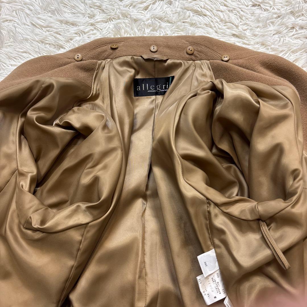 美品☆【アレグリ】イタリア　マキシ丈　ダブルフェイス　アンゴラ　キャメル　11