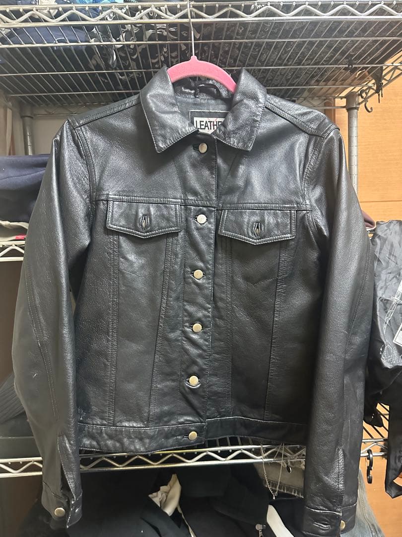o*x様 ブラックレザージャケット archive swag