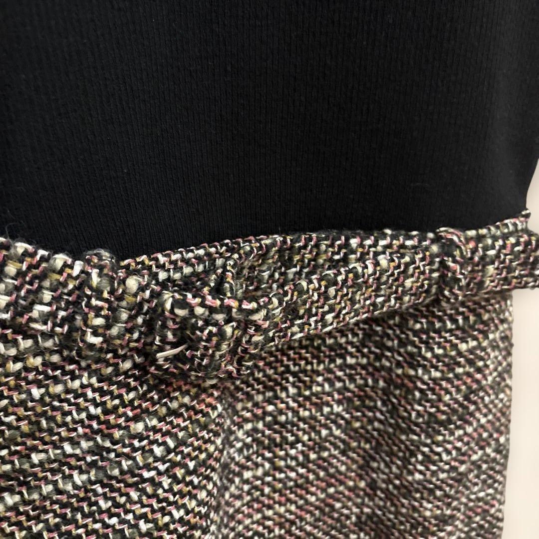 Theory　セオリー　ドッキング　ワンピース　リブ　ニット　ツイード