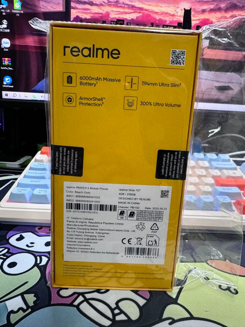 Realme Note 70T 4G Gold、4GB + 256GB