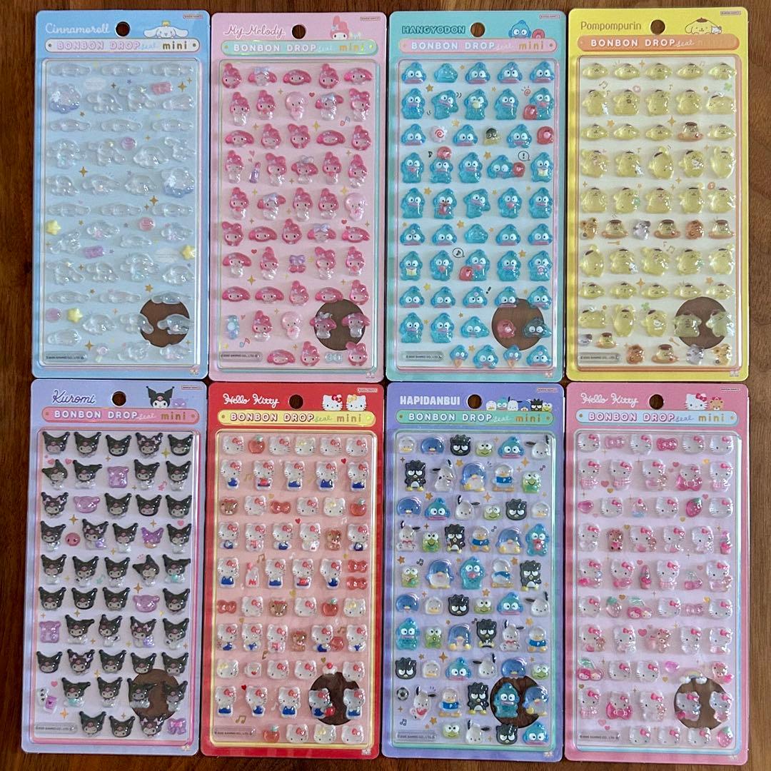 正規品★サンリオ ボンボンドロップシール ミニ 全8種類 コンプリート