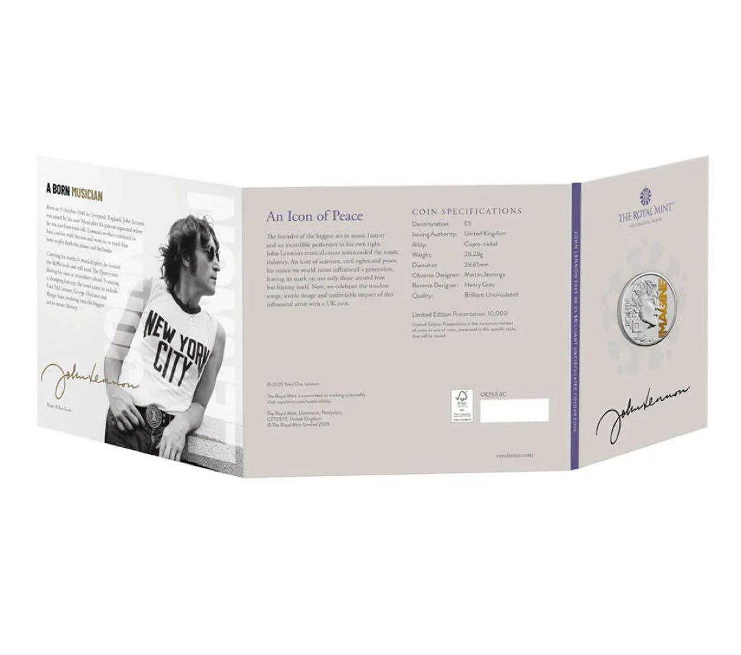 JOHN LENNONジョンレノン 世界限定10,000/英国王立造幣局