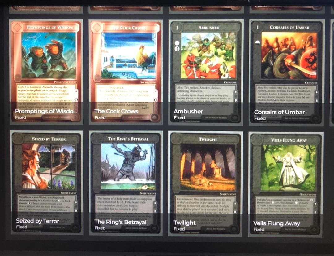 ミドルアース　カード　チャレンジデッキB ccg コンプ　指輪物語　希少