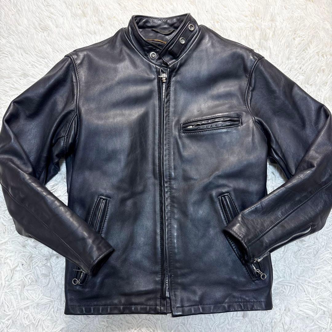 ショット 641 シングルライダースジャケット ボアライナー付　2way