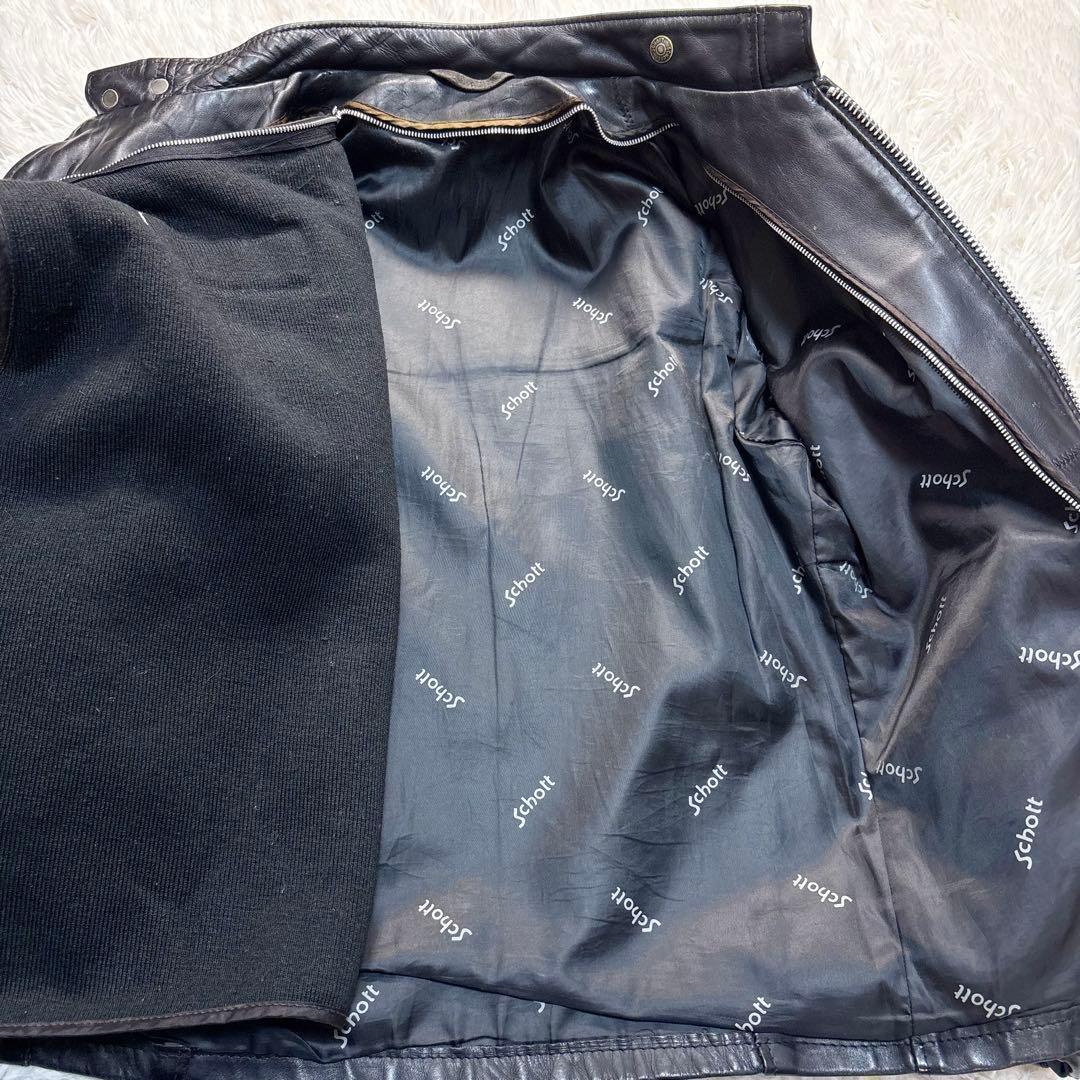 ショット 641 シングルライダースジャケット ボアライナー付　2way