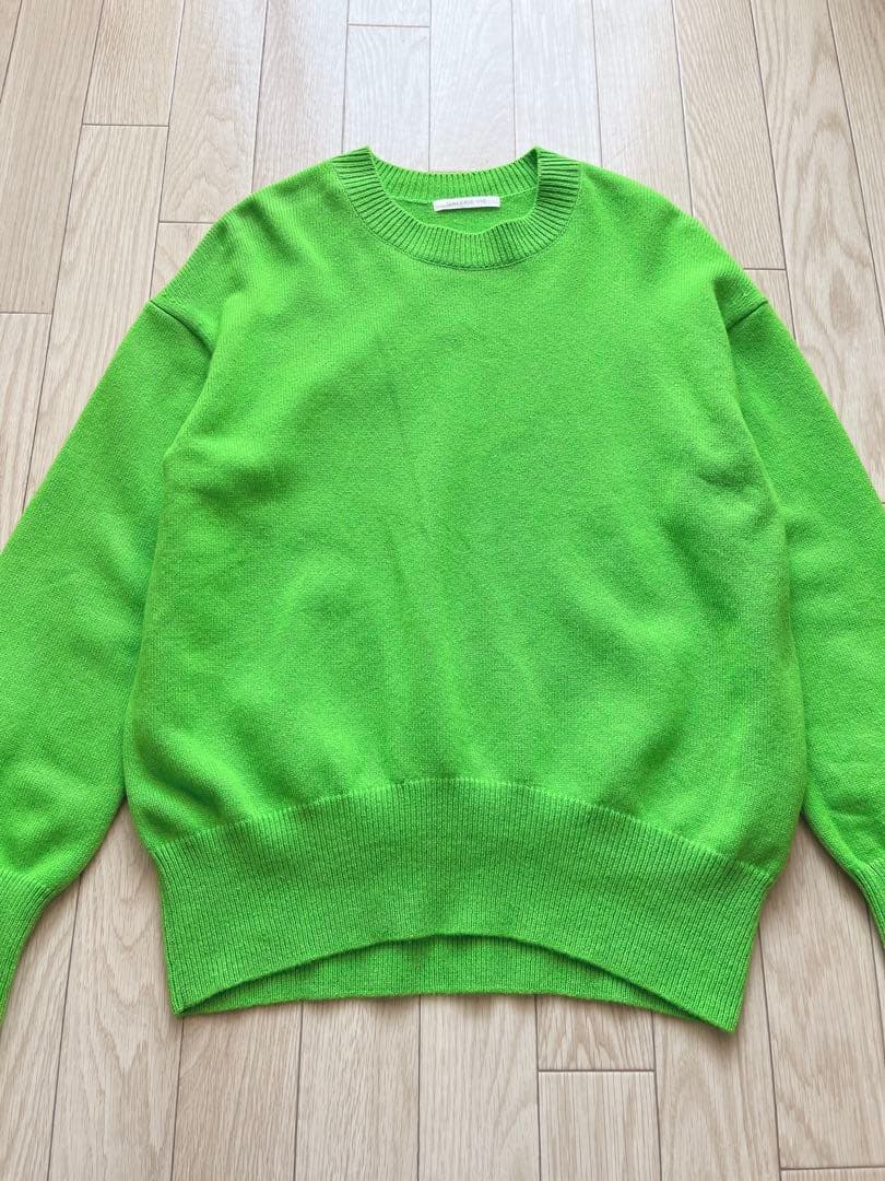 ギャルリーヴィー ファインウールライト クルーネックプルオーバー グリーン