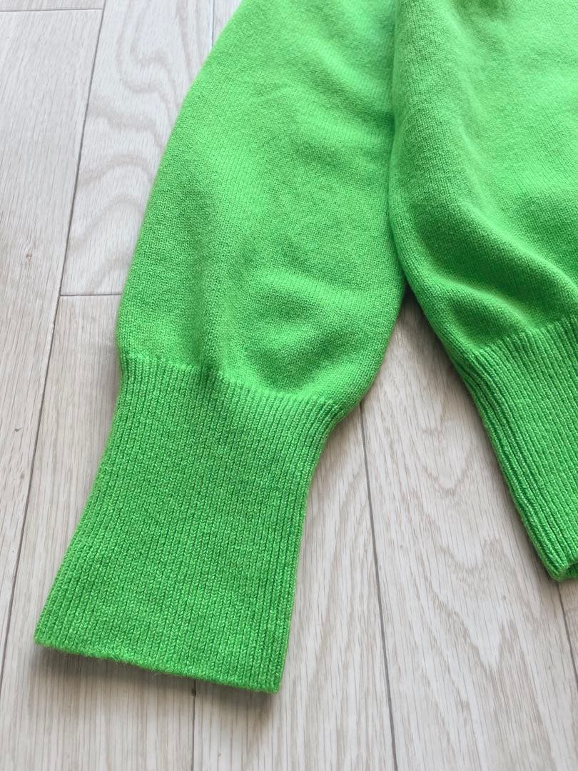 ギャルリーヴィー ファインウールライト クルーネックプルオーバー グリーン