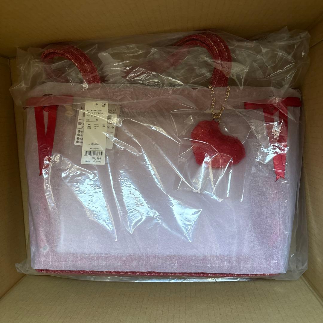 wego ツイードレースアップ痛バッグs レッド