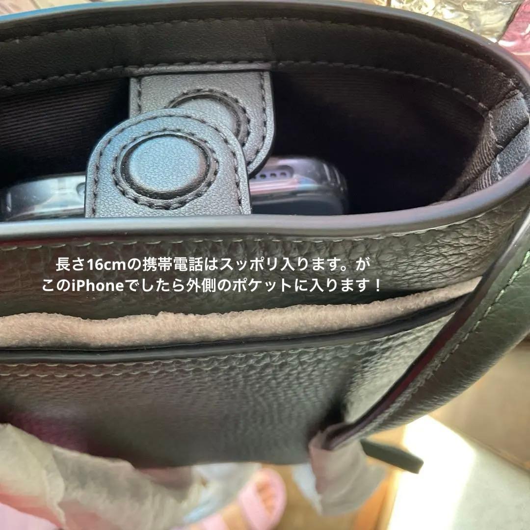 新品　コーチレザー スマホバック　ショルダーバッグ　携帯ポーチ