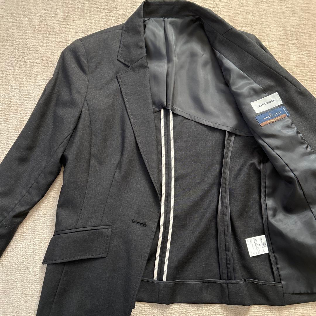 【新品】ANGELICO/トランスワーク　ビジネススーツ　ダークグレー38&40