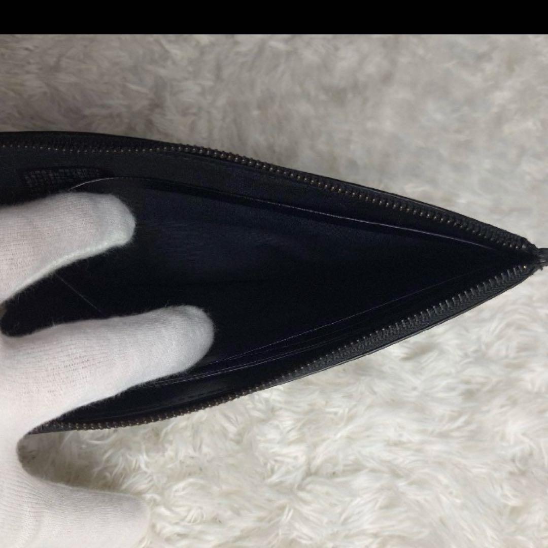 ポールスミス　L字ファスナー　長財布　チェッカーエンボス　黒