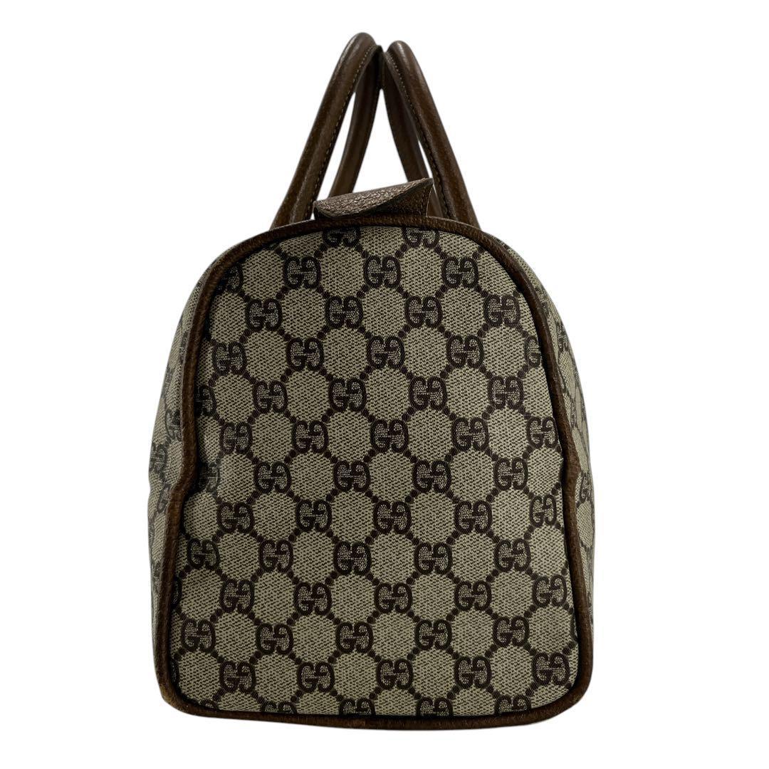 オールドグッチ　ミニボストン　シェリーライン　GGスプリーム　PVC 旅行カバン