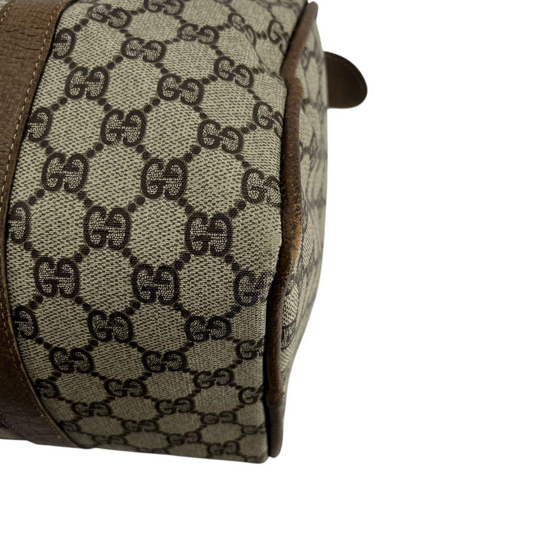 オールドグッチ　ミニボストン　シェリーライン　GGスプリーム　PVC 旅行カバン