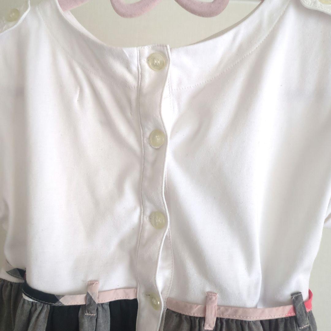 BURBERRY 半袖ワンピース バーバリーチェックワンピース 6Y 116cm