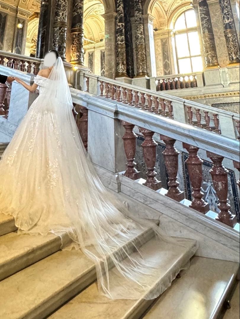 【美品】タカミブライダル　ロングベール　OW-L イタリアンチュール