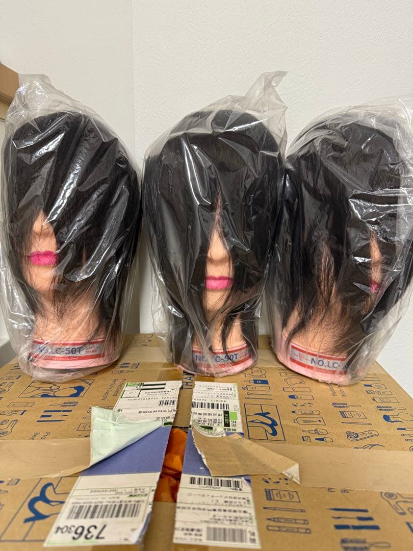 レジーナカット練習用ウィッグ 3体