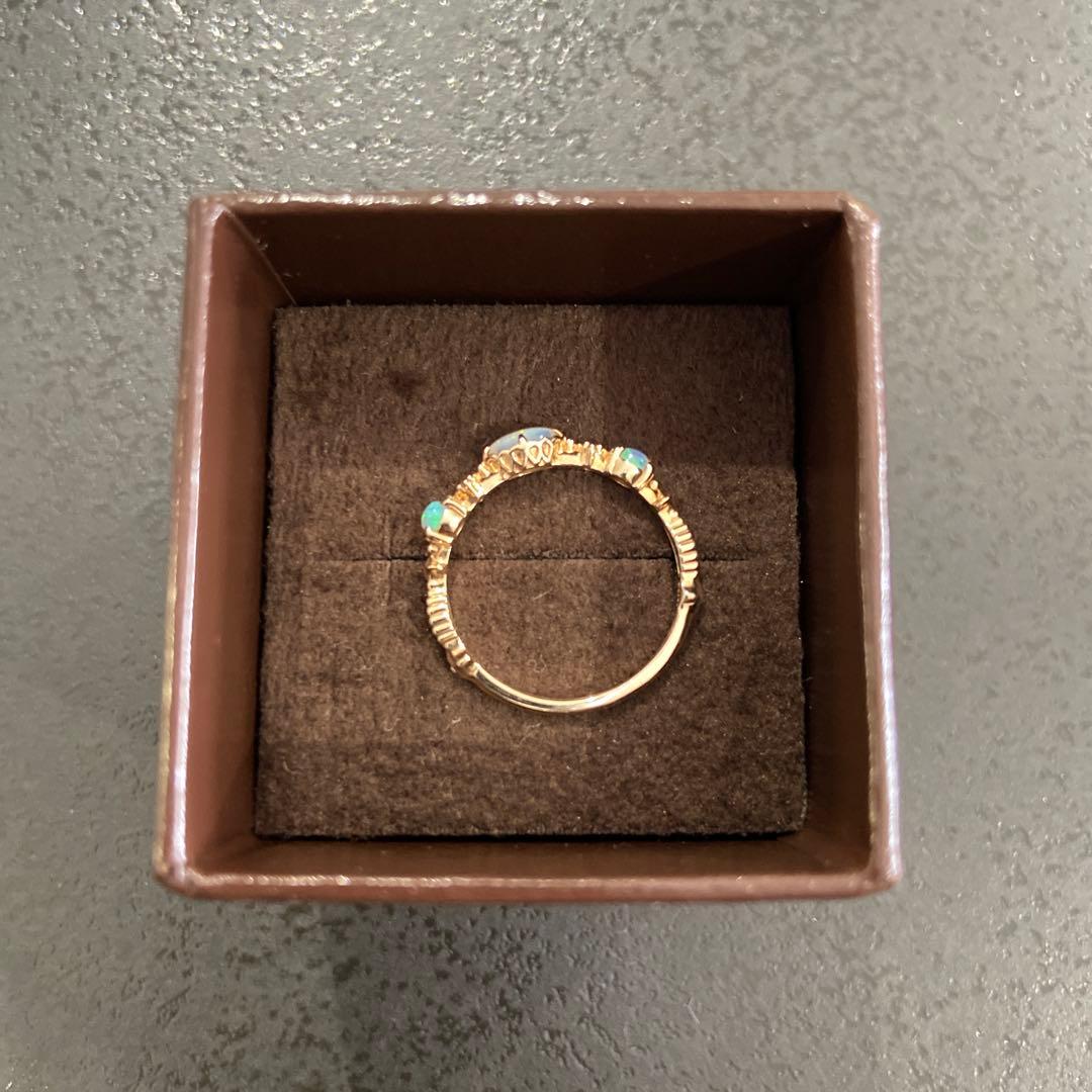 アガット　リング　オパール　ダイヤ　K10 10号