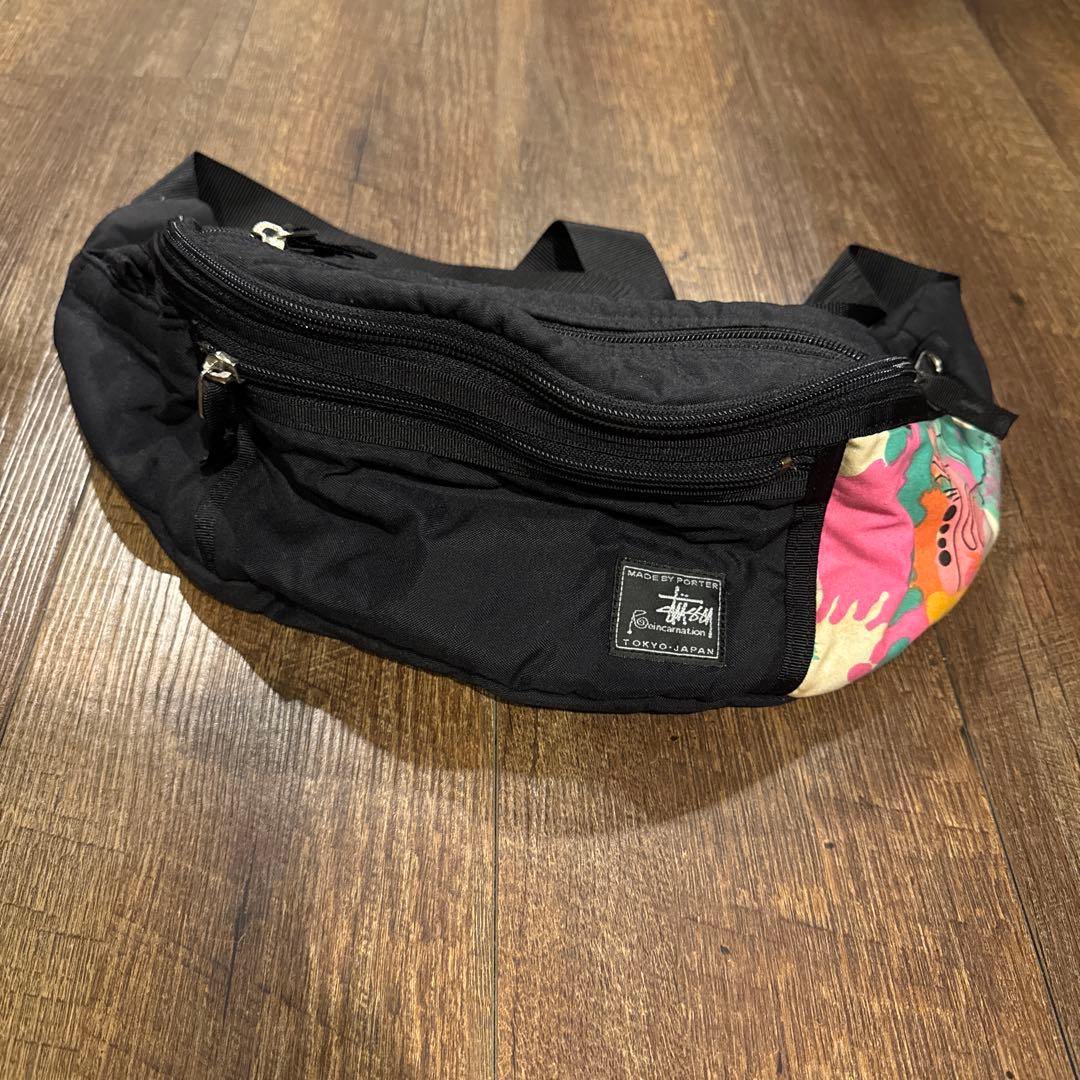 PORTER × Stüssy ウエストバッグ ブラック ボディバッグ 別注