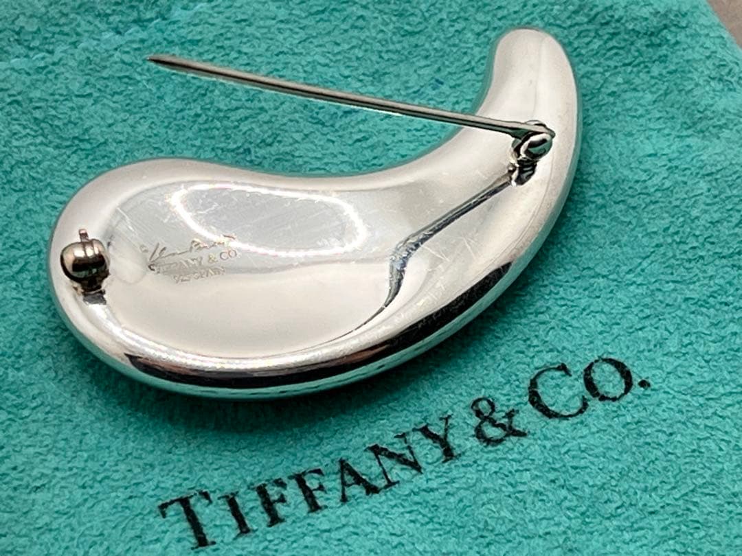 c380 希少　美品　ティファニー　ラージ　ティアドロップ　ブローチ　925