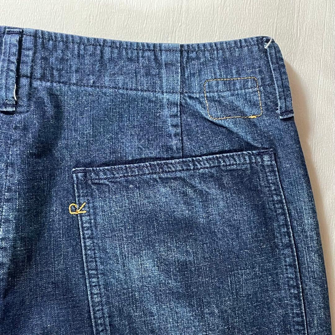 5222【美品】45R 麦デニムのシャルロットペインターパンツ ベイカーパンツ