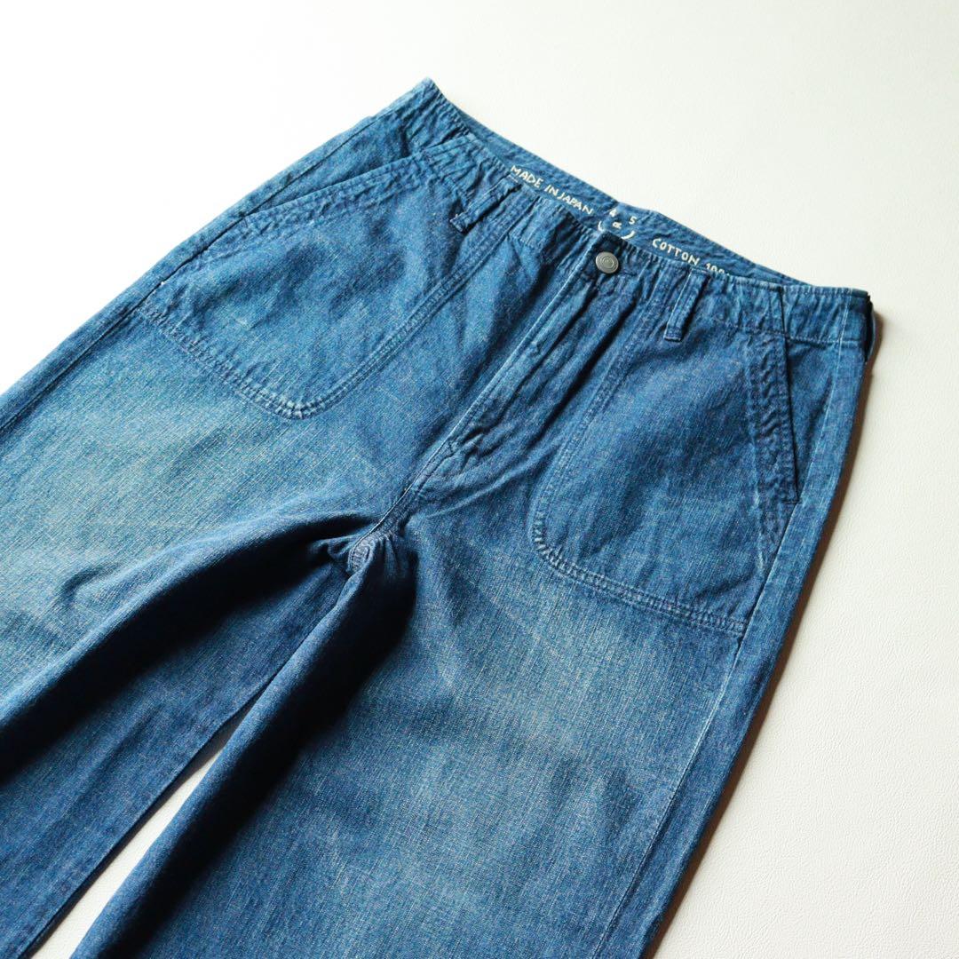 5222【美品】45R 麦デニムのシャルロットペインターパンツ ベイカーパンツ