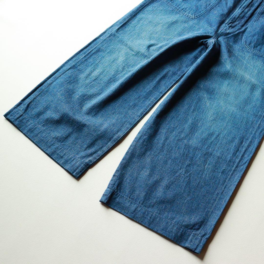 5222【美品】45R 麦デニムのシャルロットペインターパンツ ベイカーパンツ