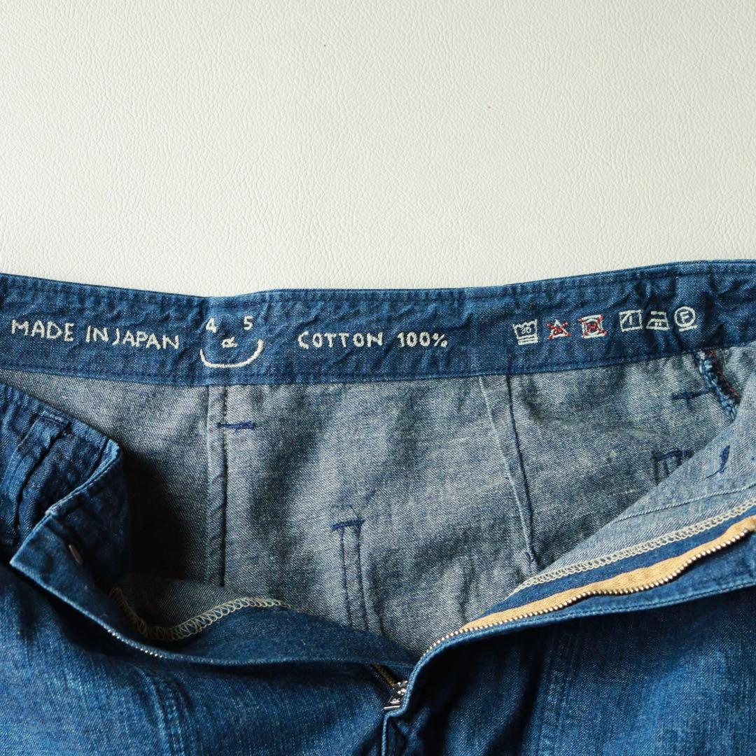 5222【美品】45R 麦デニムのシャルロットペインターパンツ ベイカーパンツ