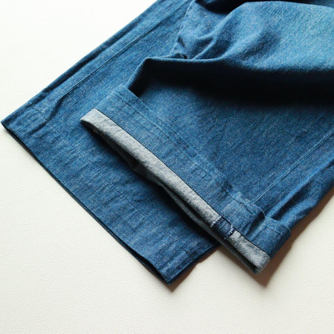 5222【美品】45R 麦デニムのシャルロットペインターパンツ ベイカーパンツ