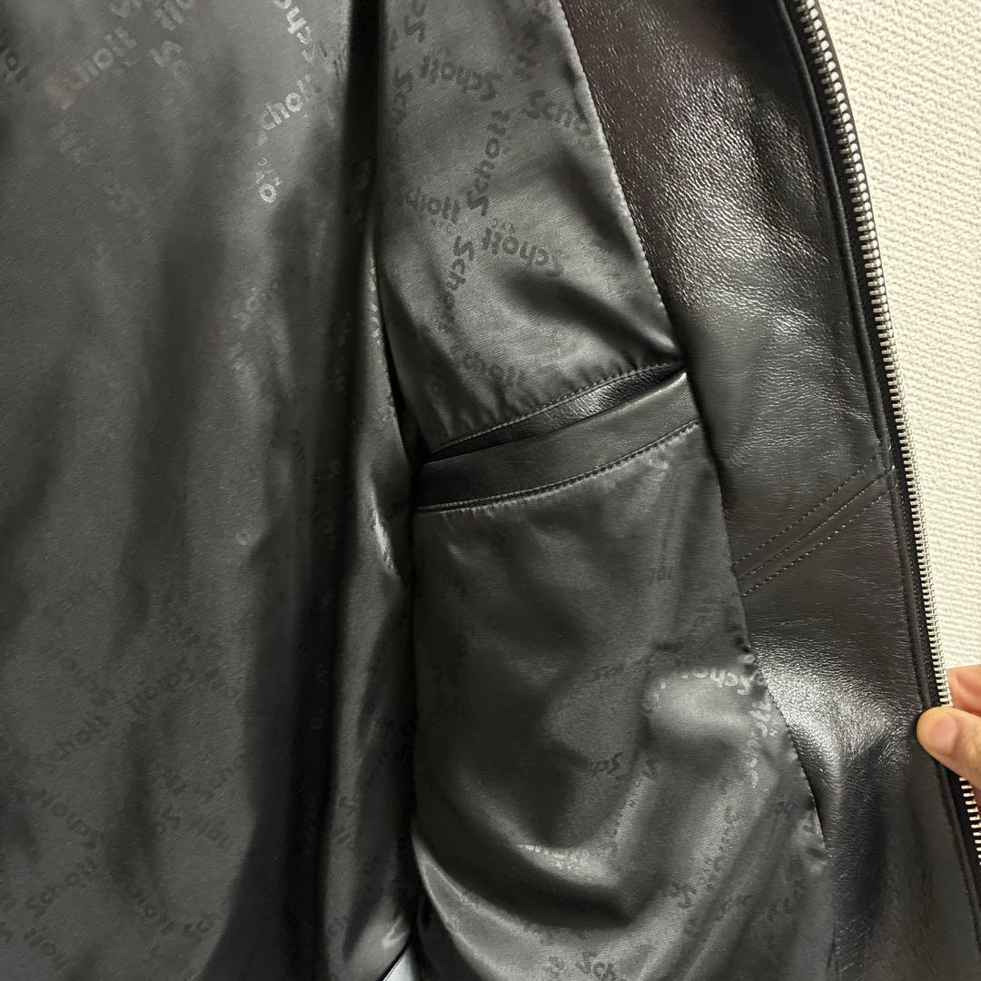 Schott NYC LEATHER TRACKER JACKET M ブラック