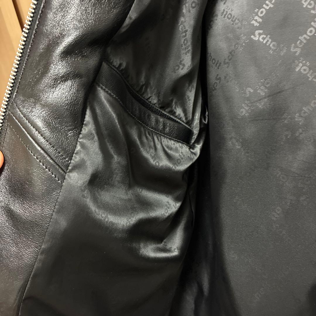 Schott NYC LEATHER TRACKER JACKET M ブラック