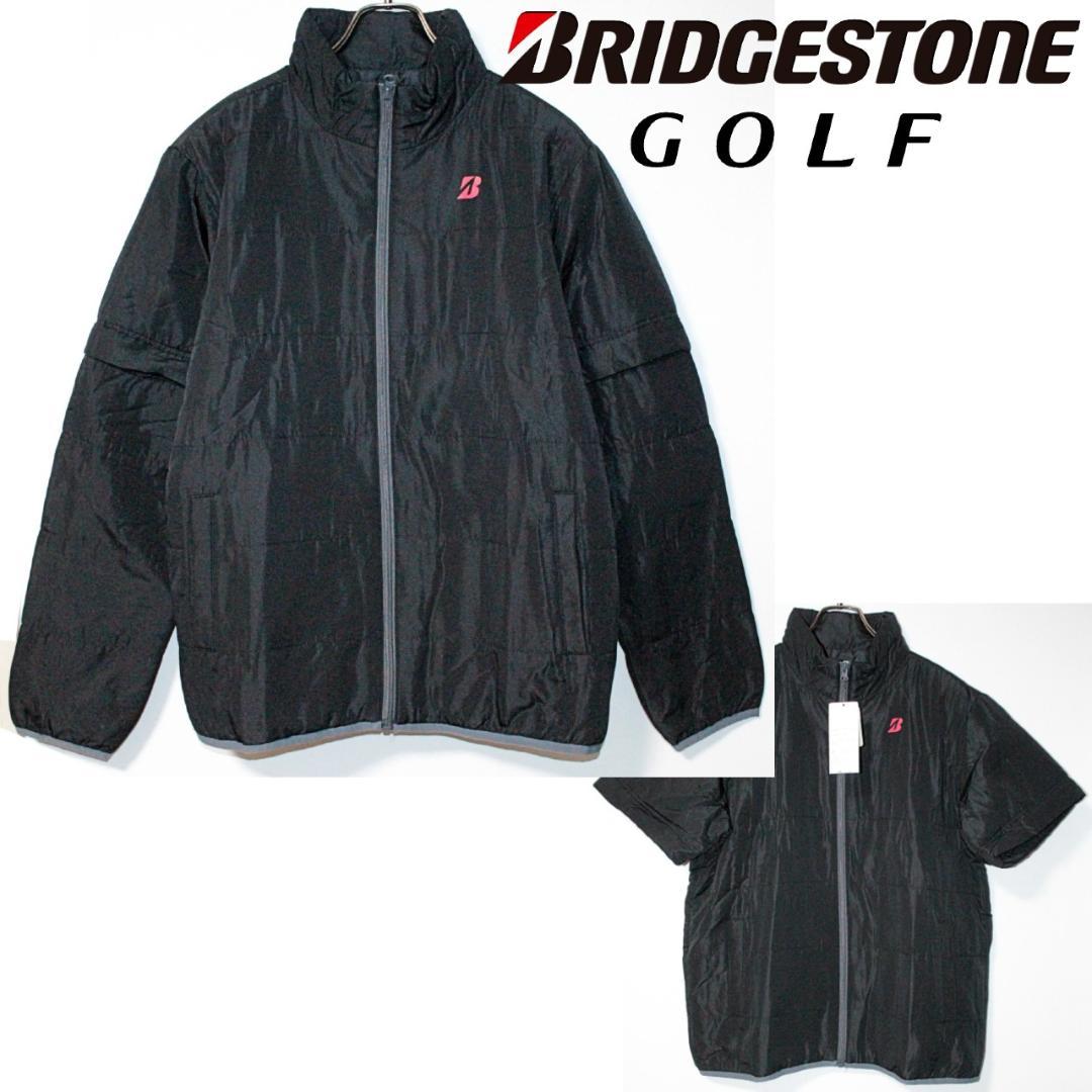 未使用 ブリヂストンゴルフ 長袖半袖 2WAY 中綿ブルゾン XLサイズ 黒