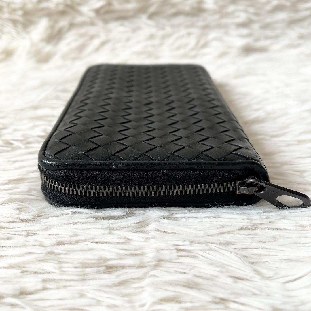 ⭐️未使用品⭐️　ボッテガヴェネタ　イントレチャート　ロングウォレット　ブラック