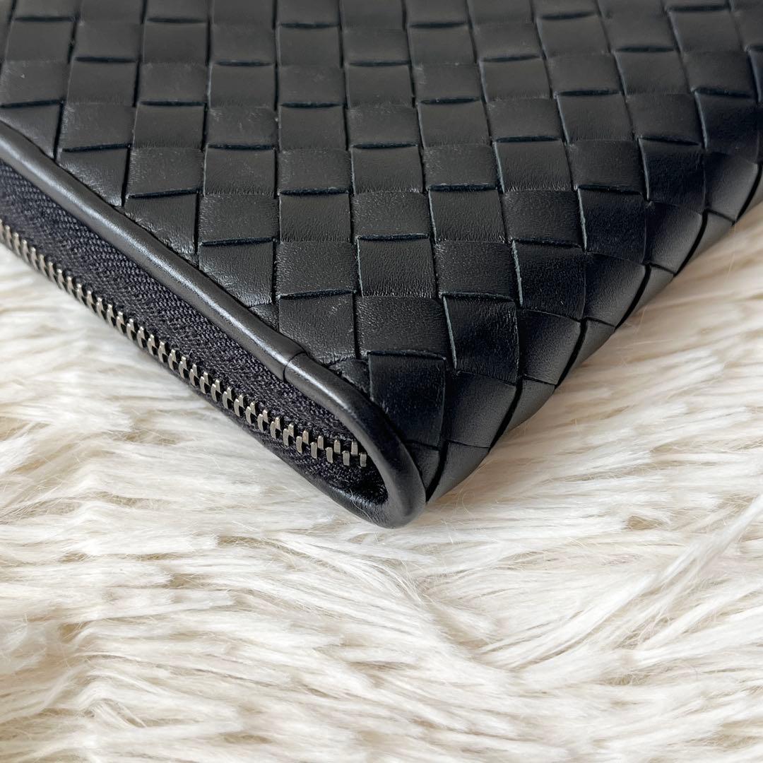 ⭐️未使用品⭐️　ボッテガヴェネタ　イントレチャート　ロングウォレット　ブラック