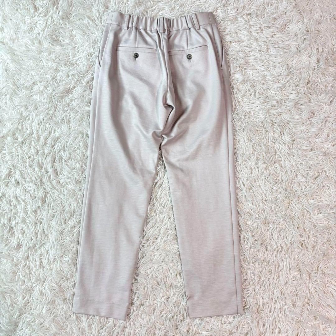 ✨極美品 リネン✨グリーンレーベルリラクシング パンツスーツ ノーカラー 白